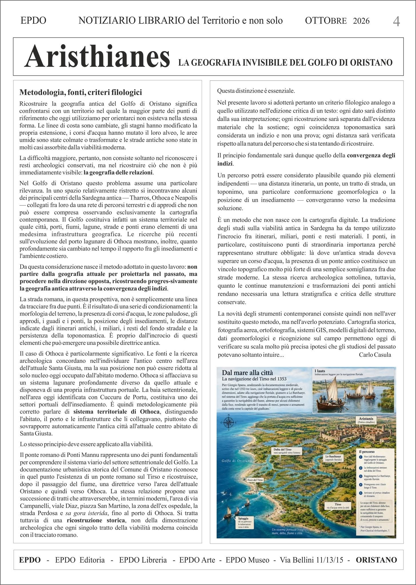 Notiziario Culturale EPDO Oristano